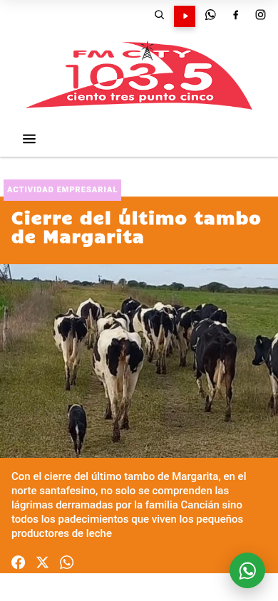 www.fmcitybaigorria.com en celular