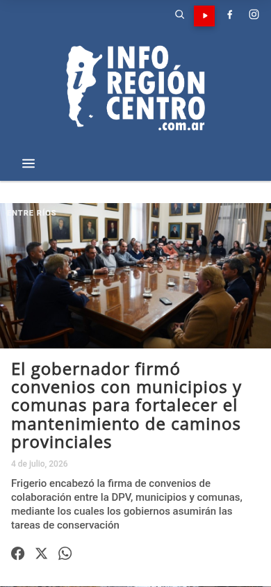 Info Región Centro en celular