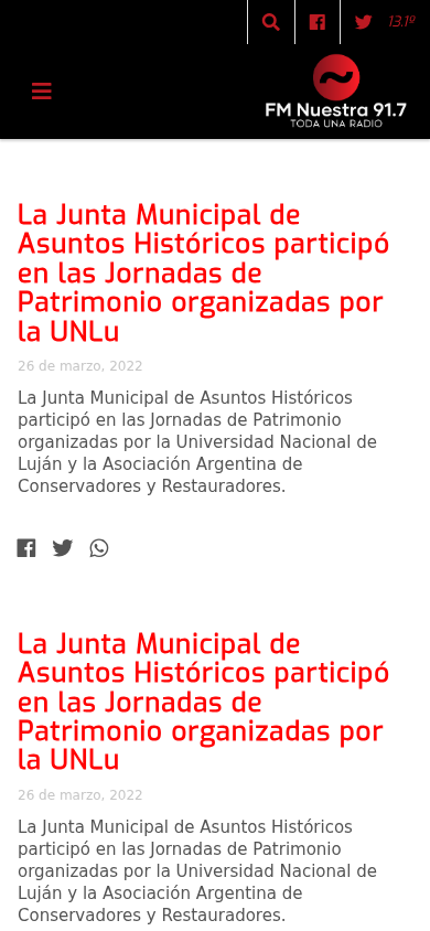FM Nuestra 91.7 Mhz - Toda una Radio en celular