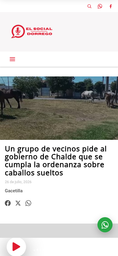 El social Dorrego en celular