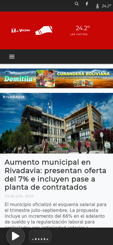 El Vocero Del Este - Diario On Line de la Regi�n Este de la Provincia de Mendoza. en celular